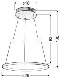 Lampa biała LED ring wisząca okrągła 18W 4000K Lune Candellux 31-64639