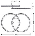 Lampa sufitowa LED plafon chromowy 28W 3000K ringi Hello Candellux 98-69641
