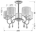 Lampa sufitowa wisząca chromowa żyrandol 5x40W Estera Candellux 35-11671