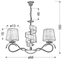 Lampa wisząca chrom/złoty żyrandol 3x40W E14 Denis Candellux 33-23421