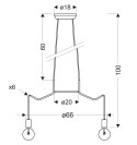 Lampa wisząca sufitowa biała matowa oprawa 6x40W Basso Candellux 36-71026