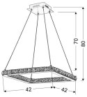 Lampa wisząca sufitowa chromo LED z kryształami Lords Candellux 31-34854