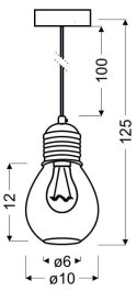 Lampa wisząca sufitowa chromowa druciany klosz E27 Gliva Candellux 31-58652