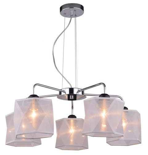 Lampa wisząca sufitowa chromowa regulowana 5x40W Nosja Candellux 35-58737