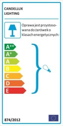 LAMPA ŚCIENNA CANDELLUX ATARRI 94-68101 LISTWA E14 BIAŁY+DREWNO