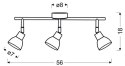 LAMPA ŚCIENNA CANDELLUX ROY 93-67616 LISTWA LED COB GŁÓWKA OKRĄGŁA Z PRZEGUBEM BIAŁY