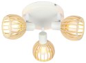 LAMPA SUFITOWA CANDELLUX ATARRI 98-68118 PLAFON 3xE14 BIAŁY+DREWNO