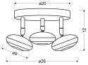 LAMPA SUFITOWA CANDELLUX SKIPPER 98-67685 PLAFON LED COB GŁÓWKA OKRĄGŁA Z PRZEGUBEM CHROM