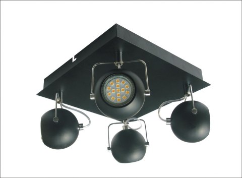 LAMPA SUFITOWA CANDELLUX TONY 98-25036 PLAFON LED GU10 CZARNY MATOWY