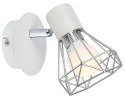 Lampa ścienna kinkiet 1X40W E14 biały abażur chrom VERVE 91-61331