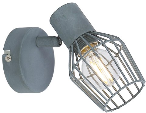 Lampa ścienna kinkiet 1X40W E14 szary VIKING 91-68002