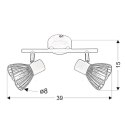 Lampa ścienna listwa 2X40W E14 czarny FLY 92-61898