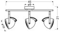 Lampa ścienna listwa 3X50W GU10 betonowy szary PENT 93-68064