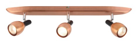 Lampa ścienna listwa 3X50W GU10 miedziany CROSS 93-32782