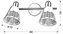 Lampa ścienna sufitowa kinkiet chrob/biały 2x40W E14 Discovery 92-62161