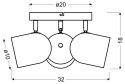 Lampa sufitowa plafon 3X40W E27 biały AZURO 98-63274