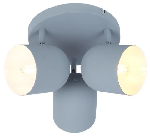 Lampa sufitowa plafon 3X40W E27 szary mat AZURO 98-63236