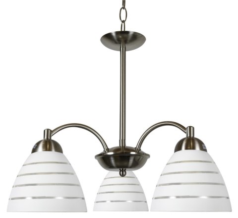 Lampa wisząca satynowa 3x60W szklane klosze Uli Candellux 33-66152