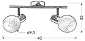 LAMPA ŚCIENNA CANDELLUX TURNO 92-94202 LISTWA E14 CHROM