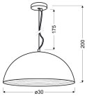 LAMPA SUFITOWA WISZĄCA CANDELLUX AMALFI 31-26385 E27 MIEDZIANY