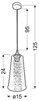 LAMPA SUFITOWA WISZĄCA CANDELLUX MANILA 31-51240 E27 BEZBARWNY