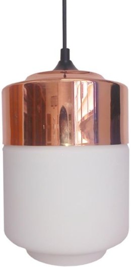 LAMPA SUFITOWA WISZĄCA CANDELLUX MASALA 31-37633 E27 BIAŁY Z MIEDZIANĄ NAKŁADKĄ