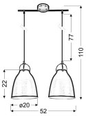 LAMPA SUFITOWA WISZĄCA CANDELLUX PENSILVANIA 32-35813 E27 BIAŁY