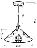 LAMPA SUFITOWA WISZĄCA CANDELLUX SCRIMI 31-58140 E27 CZARNY