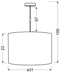 LAMPA SUFITOWA WISZĄCA CANDELLUX SUSAN 31-29843 E27 BIAŁY