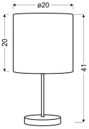 Lampa stołowa gabinetowa sosna 41cm 60W E27 Timber 41-56712