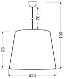 Lampa sufitowa wisząca 1X60W E27 biały WINTER 31-29867