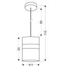 Lampa sufitowa wisząca 1X60W E27 chrom BRANDO 31-28044