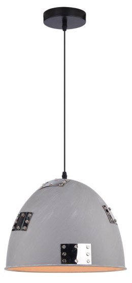 Lampa sufitowa wisząca 1X60W E27 szary + chrom PATCH 31-43160