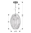 LAMPA SUFITOWA WISZĄCA CANDELLUX ABUKO 31-55296 E27 NIEBIESKI MAŁY