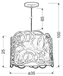 LAMPA SUFITOWA WISZĄCA CANDELLUX IMAGINE 31-21472 E27 BIAŁY