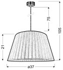 LAMPA SUFITOWA WISZĄCA CANDELLUX TIZIANO 31-27092 E27 NIEBIESKI