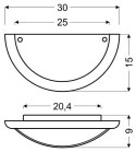 Lampa sufitowa plafon 1/2 1X60W E27 wenge STANDARD 11-70237