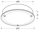 Lampa sufitowa plafon 33 1x18W LED satyna RONDA 13-30245