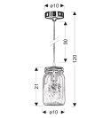 Lampa sufitowa wisząca 1X40W E14 fioletowy JARS 31-42958