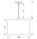 Lampa sufitowa wisząca 1X40W E27 czarny SENECA 31-02969