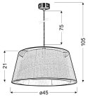 Lampa sufitowa wisząca 1X60W E27 biały CHARLIE 31-24800