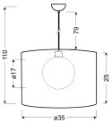 Lampa sufitowa wisząca 1X60W E27 biały CHICAGO 31-24886