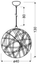 Lampa sufitowa wisząca 1X60W E27 biały FRIDA 31-51127