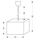 Lampa sufitowa wisząca 1X60W E27 czarny BASIC 31-06073