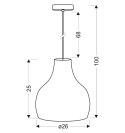 Lampa sufitowa wisząca 1X60W E27 fioletowy BUREN 31-50314