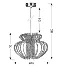 Lampa sufitowa wisząca 1X60W E27 niebieska IMPERIA 31-36592