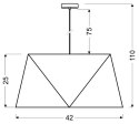 Lampa sufitowa wisząca 1X60W E27 turkus HEXAGEN 31-03621