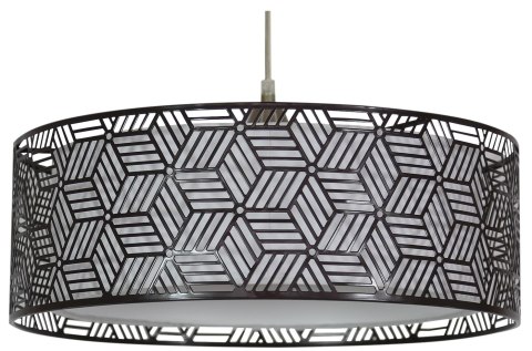 Lampa wisząca brąz ażurowa + płótno Brown 31-58836