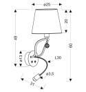 LAMPA ŚCIENNA KINKIET CANDELLUX APETI SARIA LED+8W LED CZARNO ZŁOTY