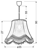 LAMPA SUFITOWA WISZĄCA CANDELLUX ARLEKIN 31-94509 E27 RÓŻOWY